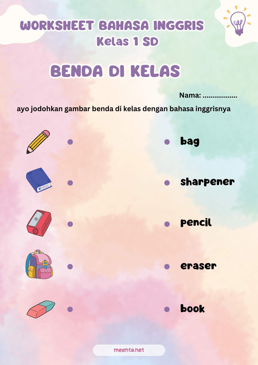 5 Soal Bahasa Inggris Kelas 1 SD My Classroom yang Wajib Dikuasai di 2026