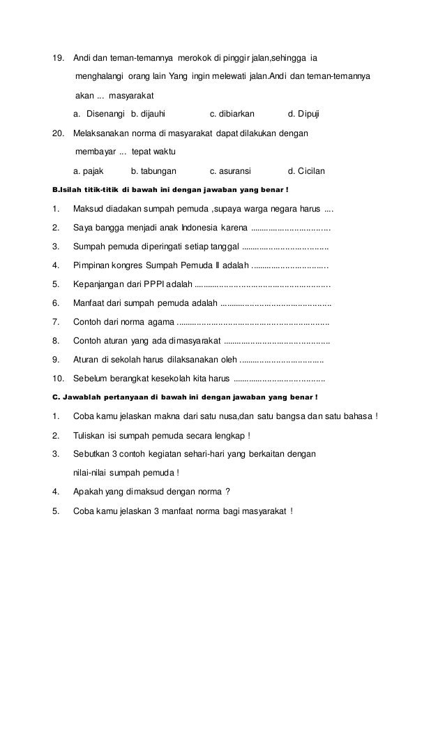 7 Soal UTS PKN Kelas 3 Semester 1 dan Kunci Jawaban yang Wajib Dikuasai