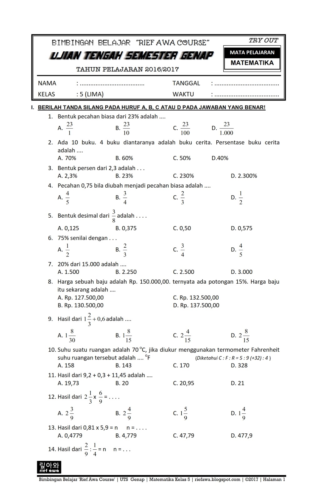Menguasai Matematika Kelas 7 Semester 2 Kurikulum 2013 Panduan Lengkap
