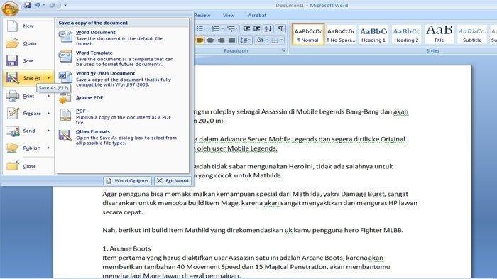 5 Cara Mengubah Menjadi MS Word 2007 di Laptop 2026, Ternyata Mudah Banget!