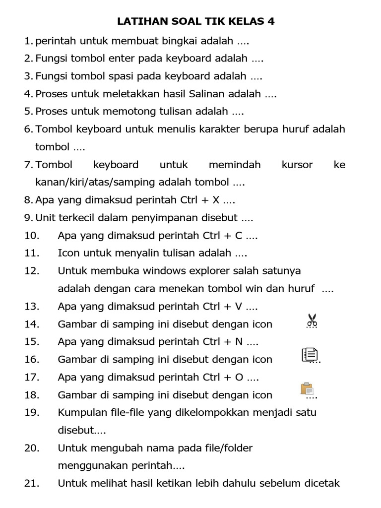 7 Kumpulan Soal TIK Kelas 4 SD 2026, Jangan Asal Kerjakan, Banyak yang Terjebak