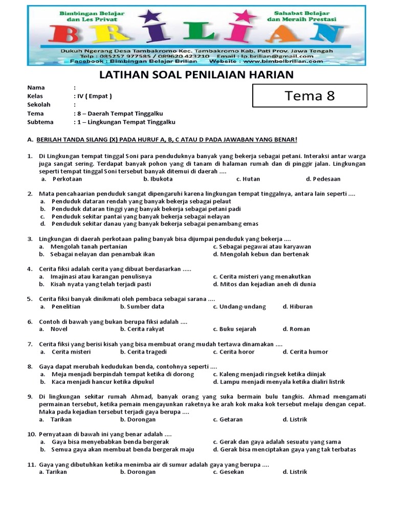 Ternyata Begini Cara Mudah Download Soal Tema 8 Kelas 4 dan Kunci Jawaban Lengkap 2026