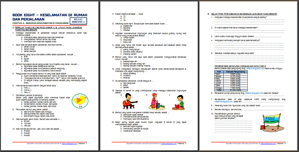 Download Soal Tematik Kelas 2 Tema 8 Subtema 4 Semester 2 - Keselamatan Download Soal Tematik Kelas 2 Tema 8 Subtema 4 Semester 2 - Keselamatan