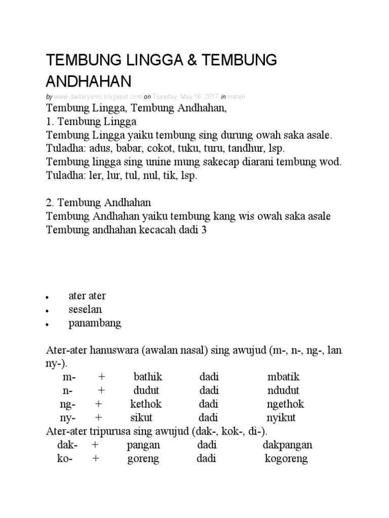 Wajib Tahu Kumpulan Soal Tembung Andhahah Kelas 4 Sebelum Ujian 2026