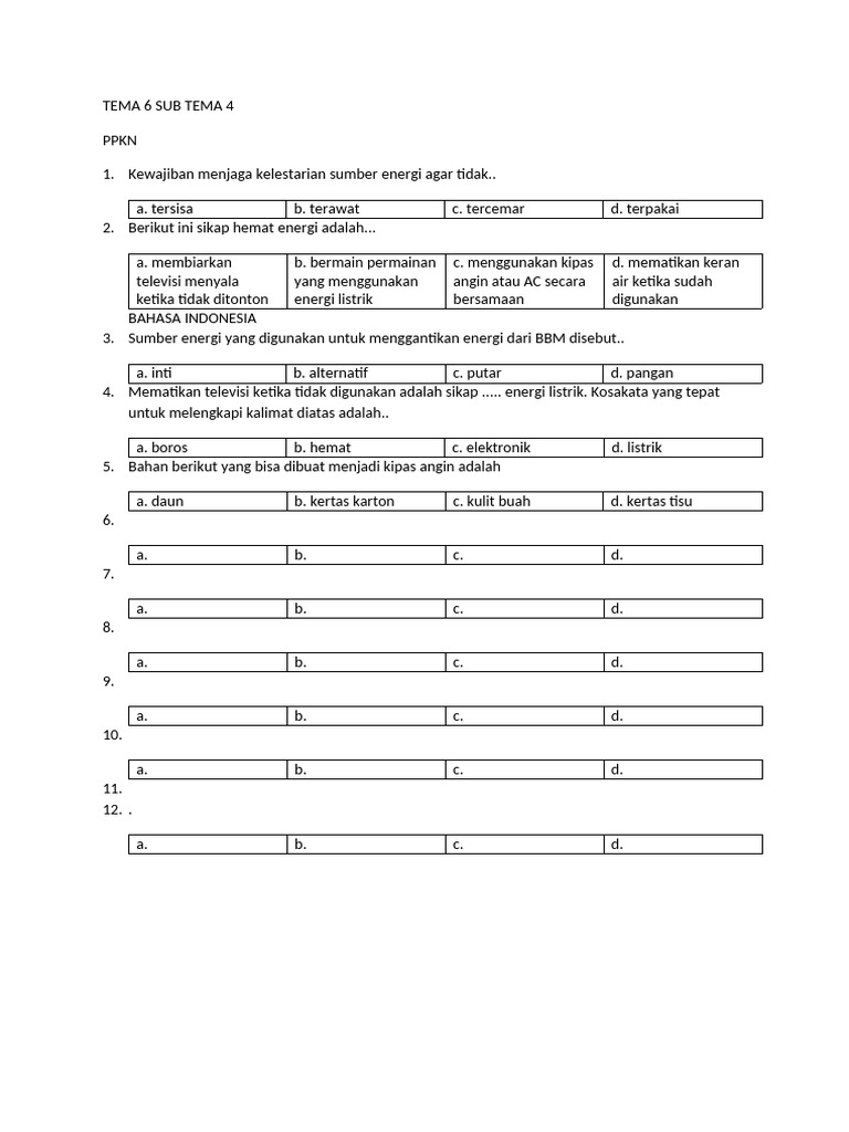 download soal tema 6 sub tema 4 kelas 1