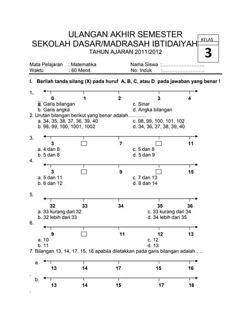Wajib Tahu Bocoran Soal UAS Kelas 3 MI Semester 1 Agar Nilai Anak Melejit Drastis