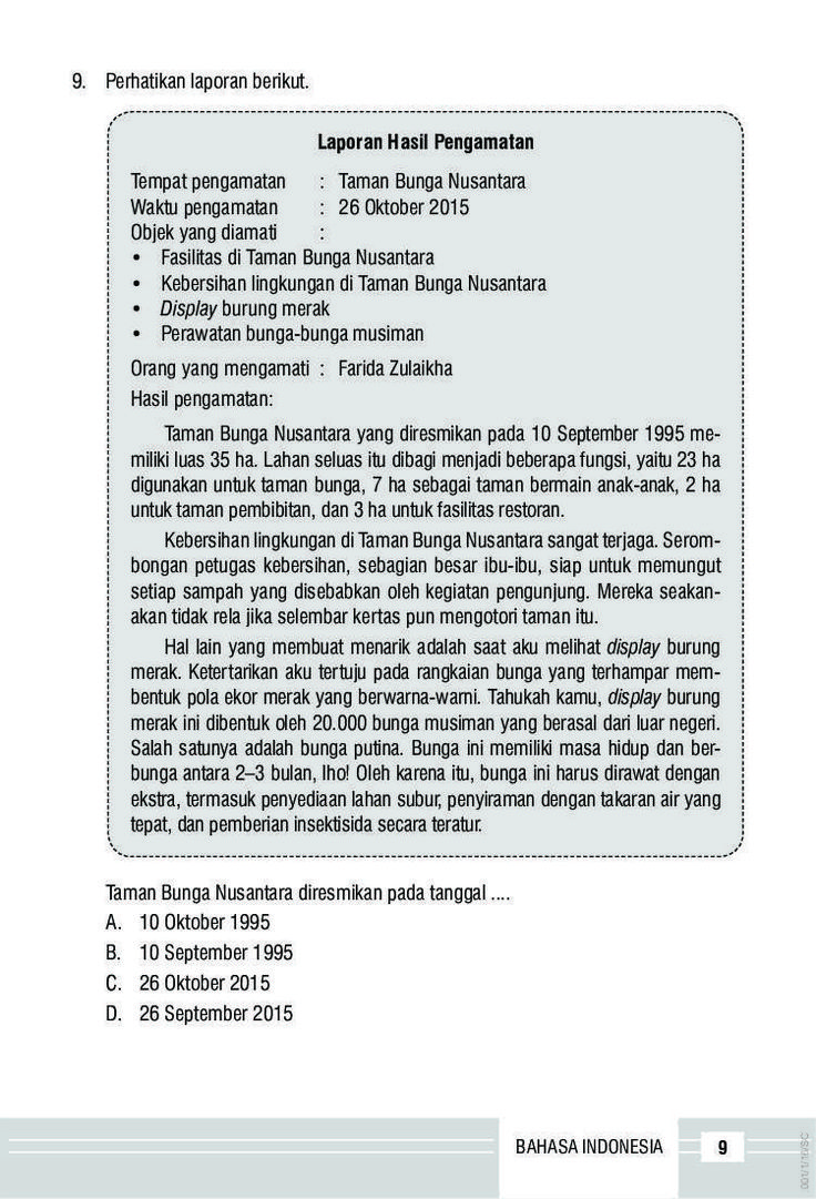 Wajib Tahu Contoh Soal Laporan Pengamatan Kelas 5 Semester 2 Agar Nilai Ujian Sempurna